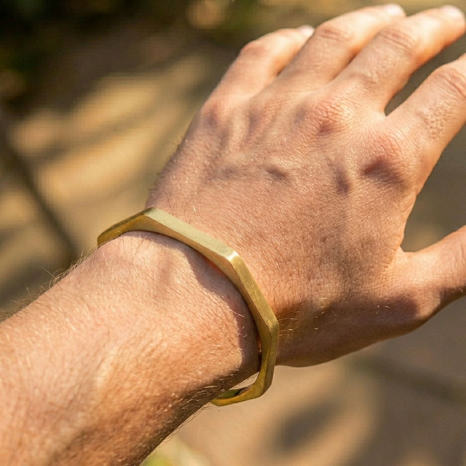 Hexagon Kara(Cuffs) Stainless Steel