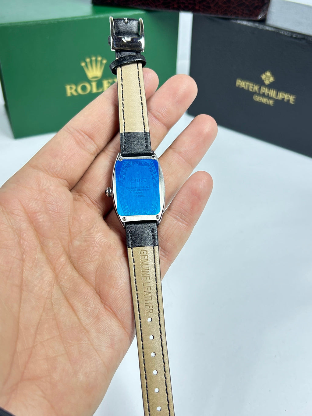 Guou female leather strap watch
