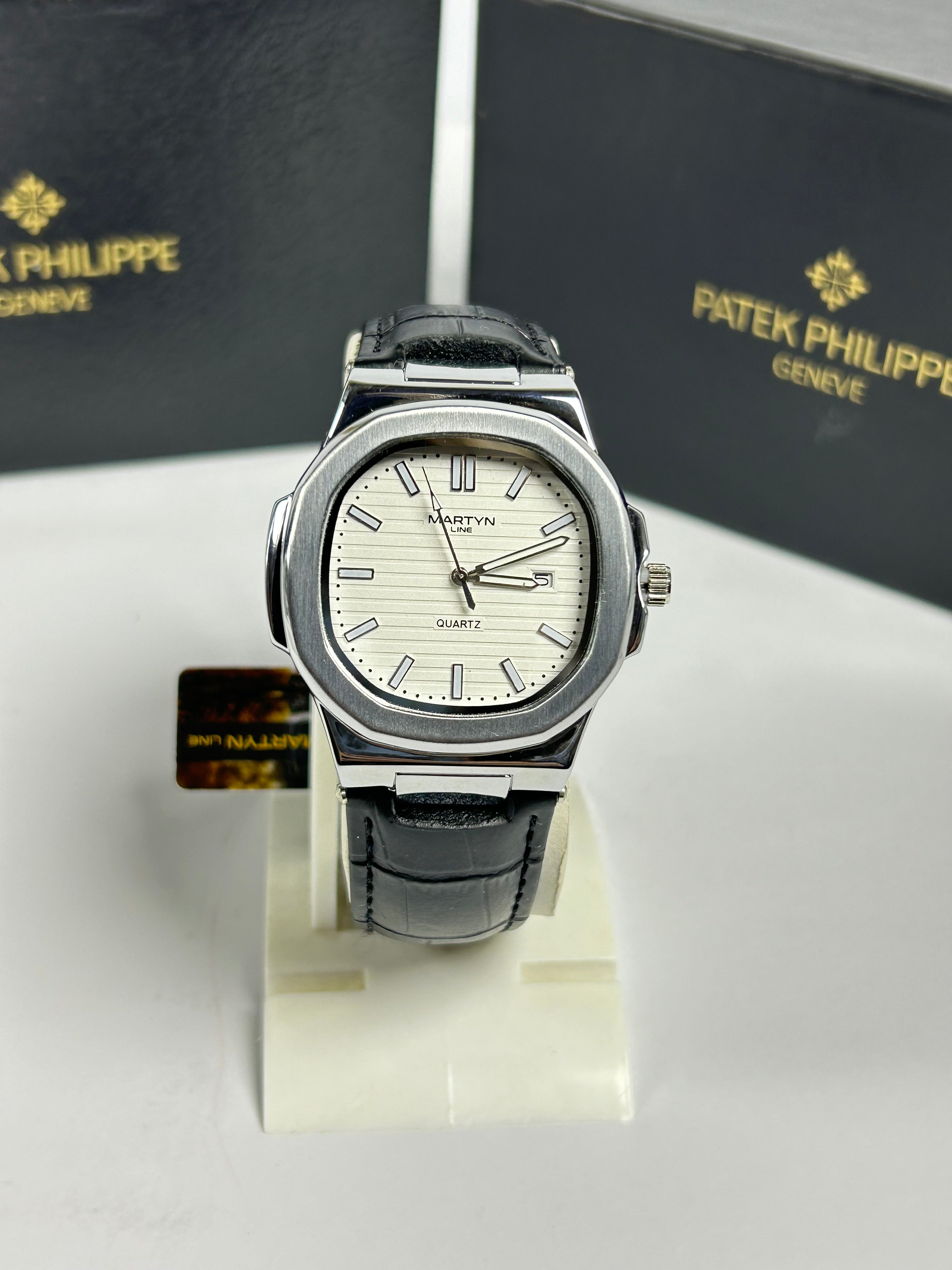 Martyn leather strap watch