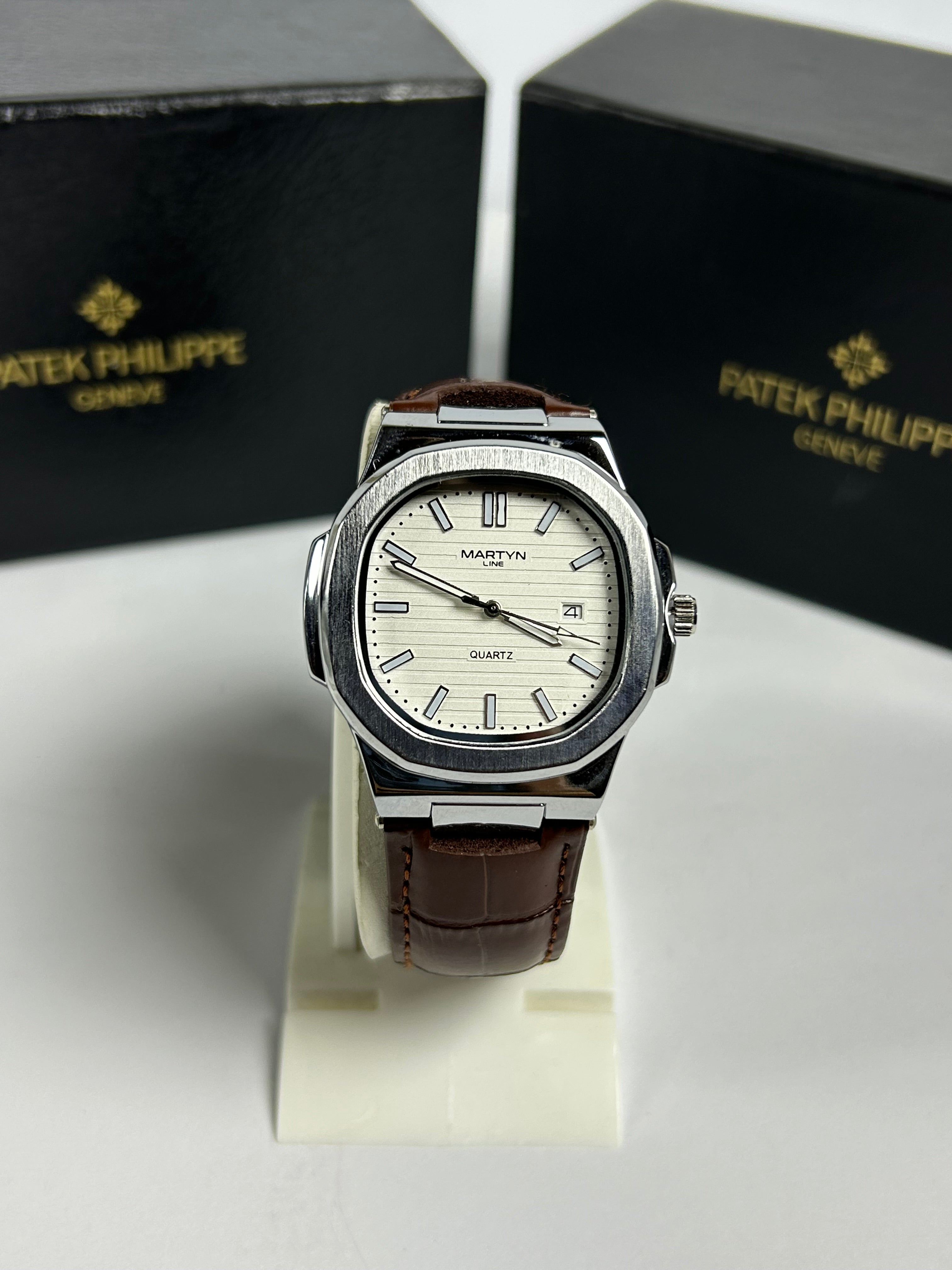 Martyn leather strap watch