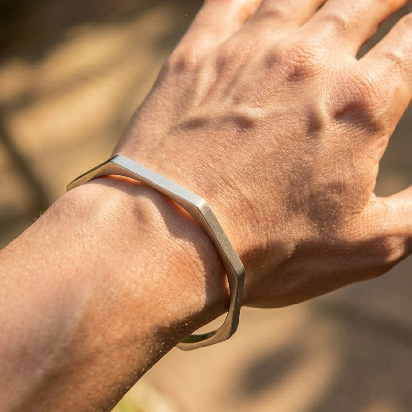Hexagon Kara(Cuffs) Stainless Steel