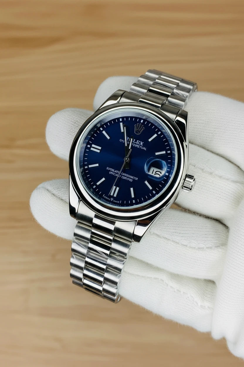 Oyster (Silver inner blue)