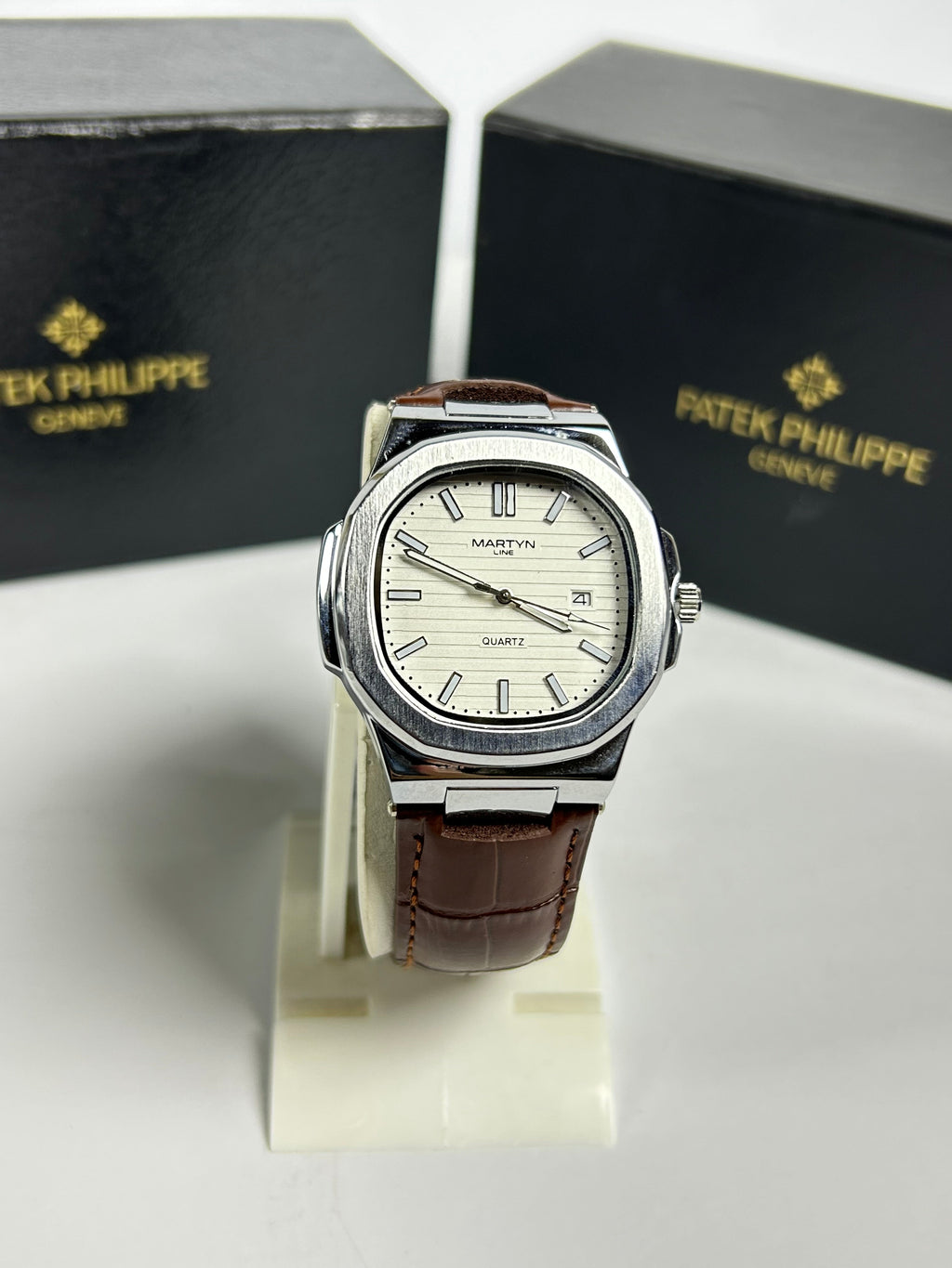 Martyn leather strap watch