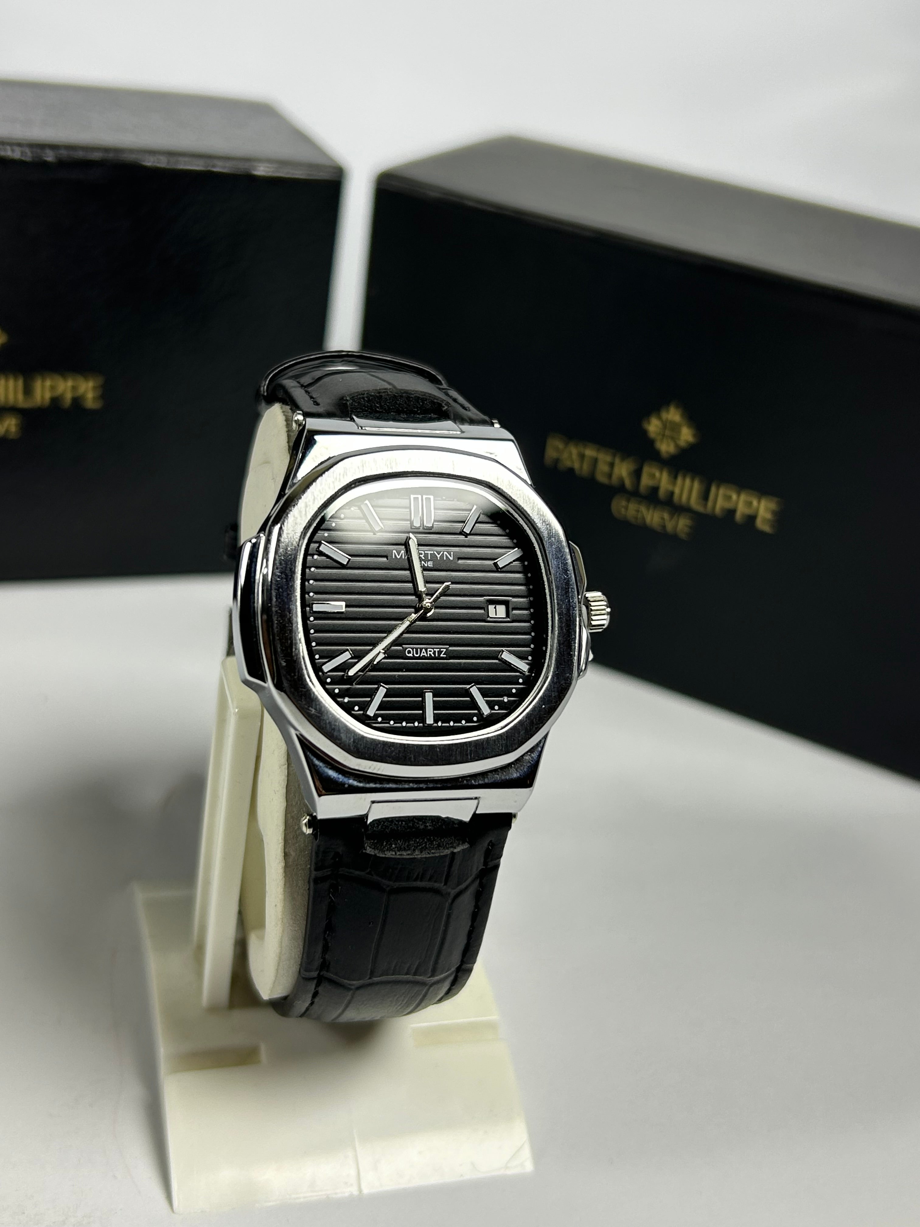 Martyn leather strap watch