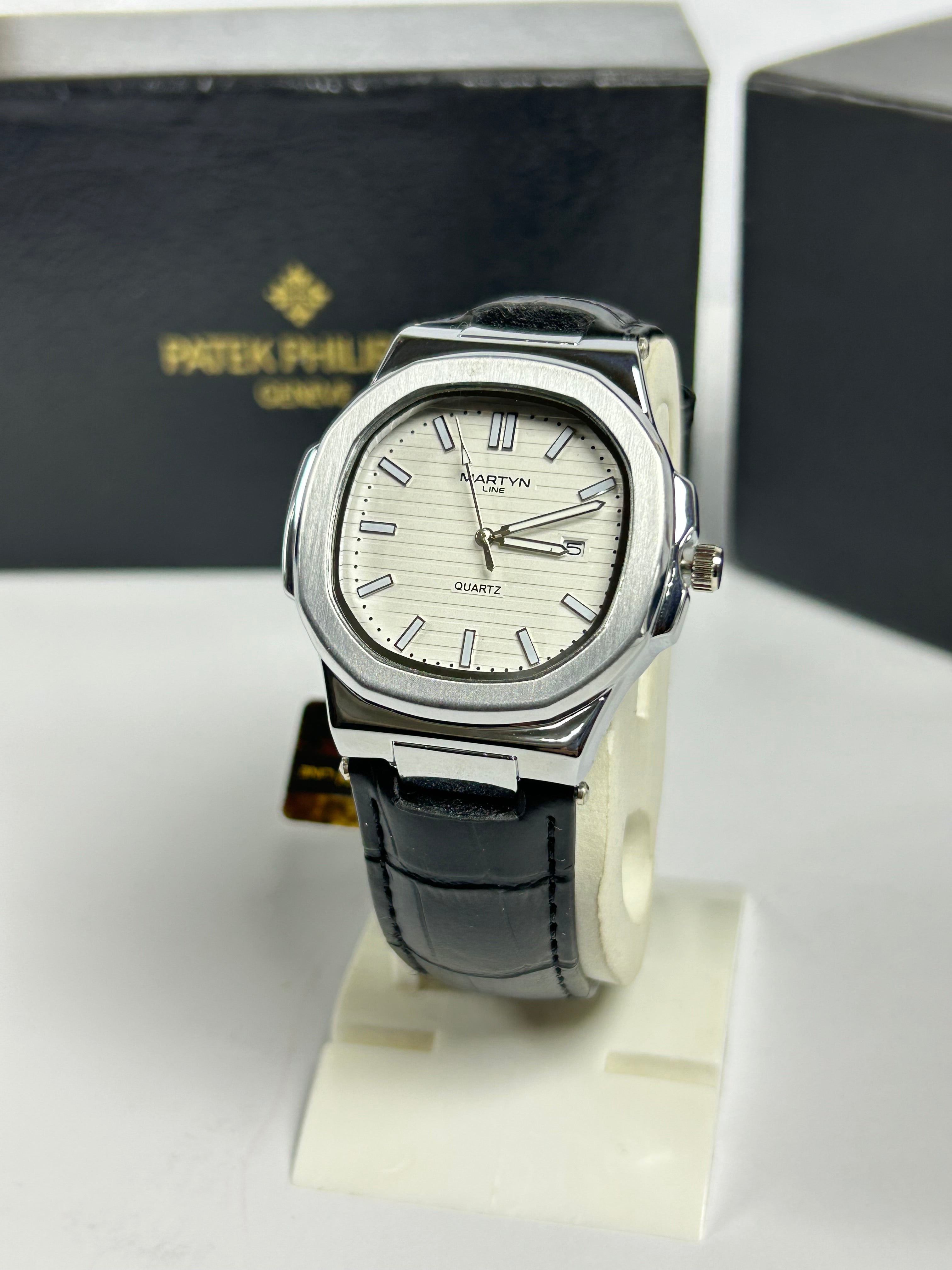 Martyn leather strap watch