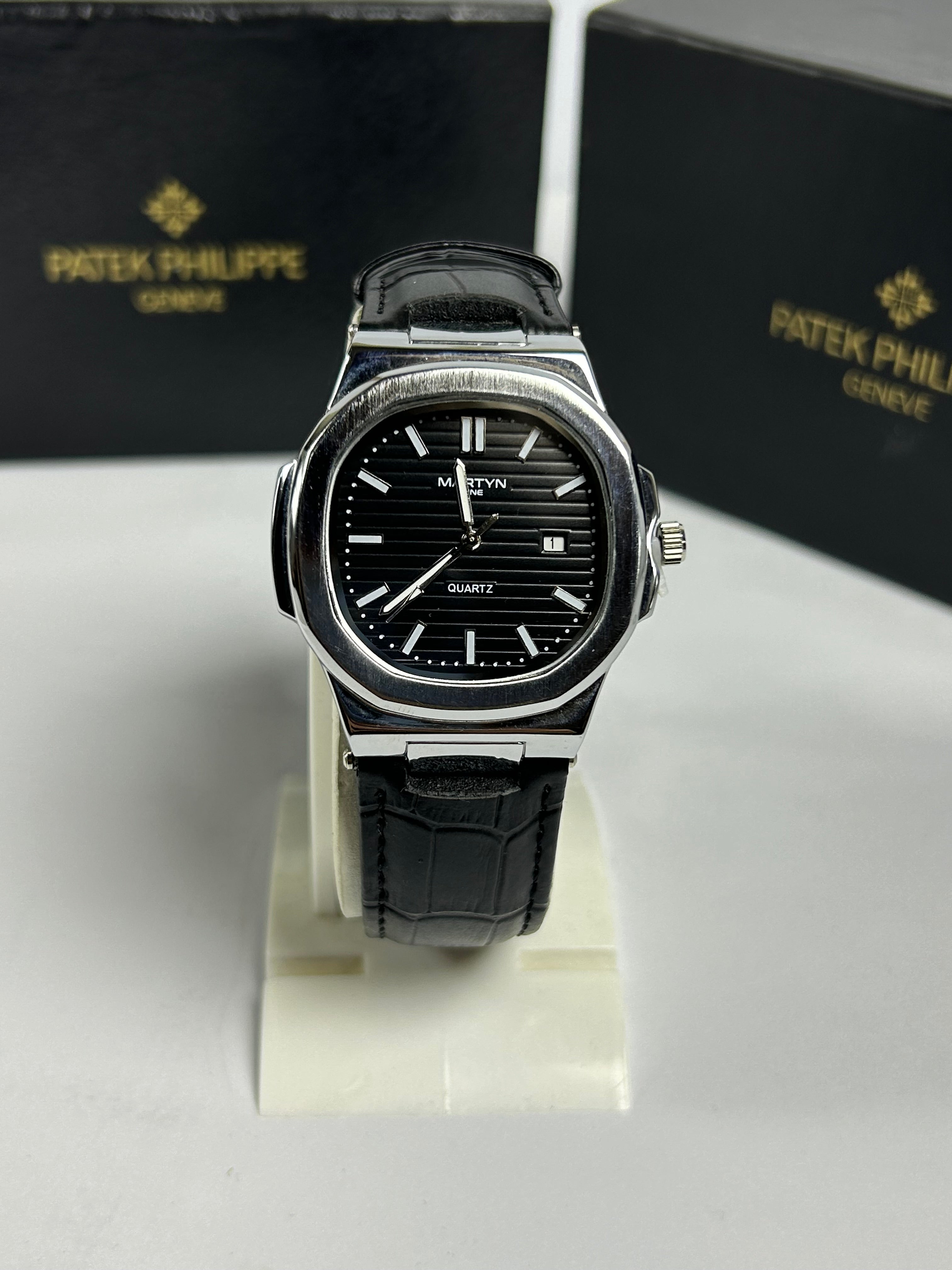 Martyn leather strap watch